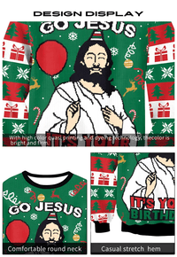 Thumbnail for Funny Ugly Christmas Sweaters Jumpers Holiday Party Xmas Sweatshirts, Drestiny, Sweaters, Pullovers, Sweatshirts, Long Sleeves, Green, Red, Black, Yellow, Gold, United States, Australia, New Zealand, United Kingdom, S, M,L, XL, shopdrestiny.com