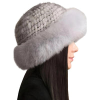 Thumbnail for Genuine Real Natural Knitted Mink Fur Hat Cap Luxury Women's Knit Fashion Winter Headwear Warm Real Fox Fur Hats -, Hats , Drestiny , Australia, Black, Brown, Canada, Dark Brown, Grey, Hats, Light Brown, Light Grey, New Zealand, Pink, Silver, Tan, United Kingdom, United States, White, Wine Red , Drestiny , www.shopdrestiny.com