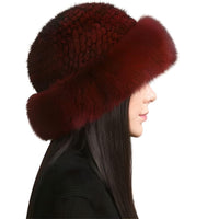Thumbnail for Genuine Real Natural Knitted Mink Fur Hat Cap Luxury Women's Knit Fashion Winter Headwear Warm Real Fox Fur Hats -, Hats , Drestiny , Australia, Black, Brown, Canada, Dark Brown, Grey, Hats, Light Brown, Light Grey, New Zealand, Pink, Silver, Tan, United Kingdom, United States, White, Wine Red , Drestiny , www.shopdrestiny.com
