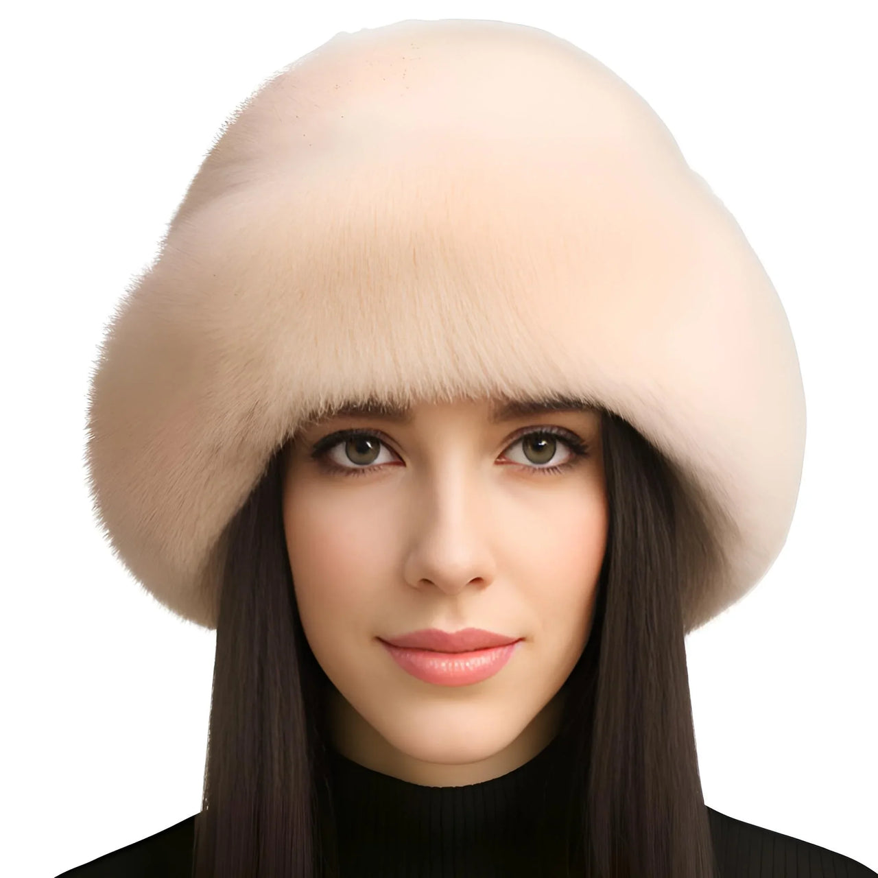 Genuine Real Natural Knitted Mink Fur Hat Cap Luxury Women's Knit Fashion Winter Headwear Warm Real Fox Fur Hats