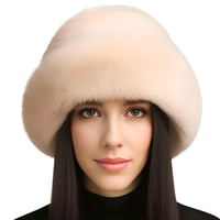 Thumbnail for Genuine Real Natural Knitted Mink Fur Hat Cap Luxury Women's Knit Fashion Winter Headwear Warm Real Fox Fur Hats