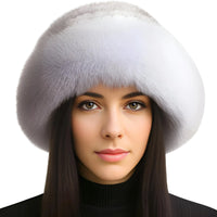 Thumbnail for Genuine Real Natural Knitted Mink Fur Hat Cap Luxury Women's Knit Fashion Winter Headwear Warm Real Fox Fur Hats