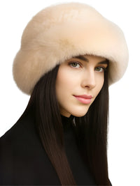 Thumbnail for Genuine Real Natural Knitted Mink Fur Hat Cap Luxury Women's Knit Fashion Winter Headwear Warm Real Fox Fur Hats