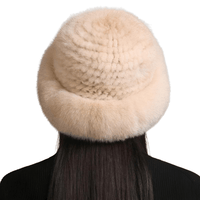 Thumbnail for Genuine Real Natural Knitted Mink Fur Hat Cap Luxury Women's Knit Fashion Winter Headwear Warm Real Fox Fur Hats -, Hats , Drestiny , Australia, Black, Brown, Canada, Dark Brown, Grey, Hats, Light Brown, Light Grey, New Zealand, Pink, Silver, Tan, United Kingdom, United States, White, Wine Red , Drestiny , www.shopdrestiny.com