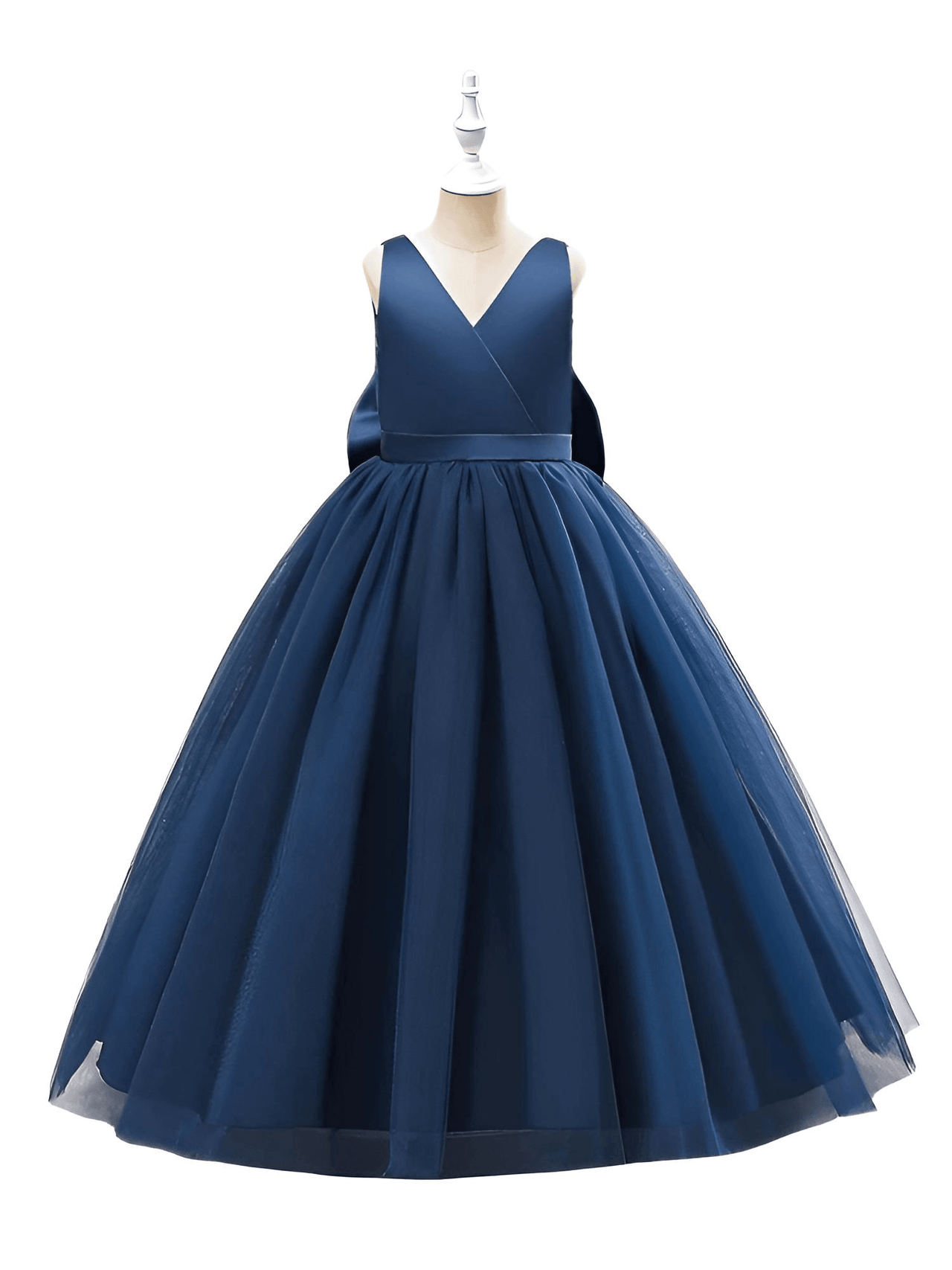 Girl's Long White Dresses For Weddings, Formal Evenings, Birthday Parties or Kid's First Communion -, Dress , Drestiny , 10, 10T, 12, 12T, 2T, 4T, 6T, 8T, Australia, Dark Blue, Dark Pink, Dark Red, Dresses, Girls, New Zealand, Sleeveless, TD, United Kingdom, United States, White , Drestiny , www.shopdrestiny.com