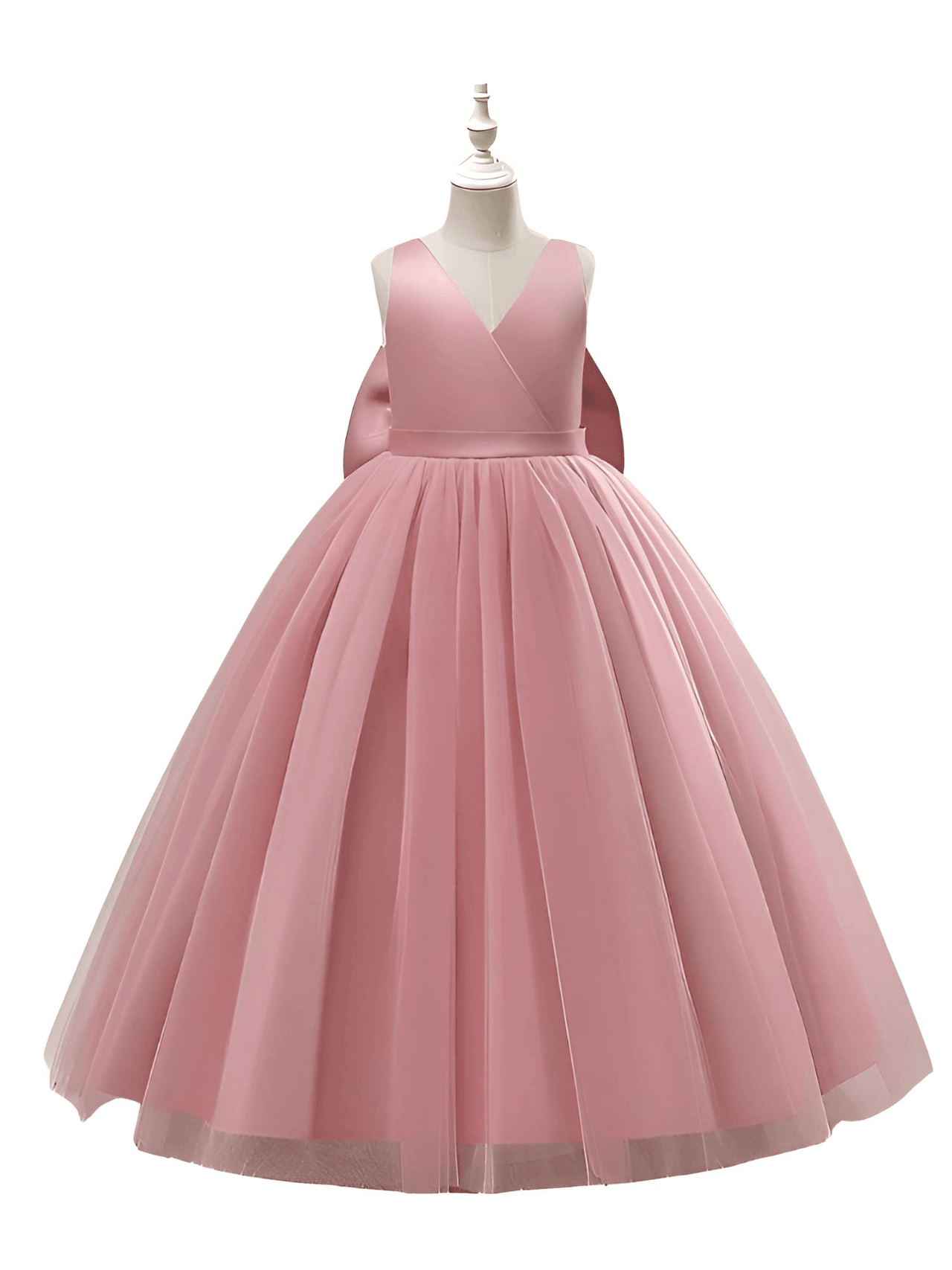 Girl's Long White Dresses For Weddings, Formal Evenings, Birthday Parties or Kid's First Communion -, Dress , Drestiny , 10, 10T, 12, 12T, 2T, 4T, 6T, 8T, Australia, Dark Blue, Dark Pink, Dark Red, Dresses, Girls, New Zealand, Sleeveless, TD, United Kingdom, United States, White , Drestiny , www.shopdrestiny.com