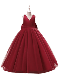 Thumbnail for Girl's Long White Dresses For Weddings, Formal Evenings, Birthday Parties or Kid's First Communion -, Dress , Drestiny , 10, 10T, 12, 12T, 2T, 4T, 6T, 8T, Australia, Dark Blue, Dark Pink, Dark Red, Dresses, Girls, New Zealand, Sleeveless, TD, United Kingdom, United States, White , Drestiny , www.shopdrestiny.com