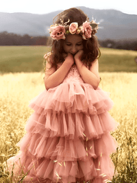 Thumbnail for Girl's Sleeveless Strap Princess Dress -, Baby & Toddler Dresses , Drestiny , 3T, 4T, 5, 6, 7, 8, Australia, Canada, Dresses, Flower Girl Dresses, Girls, New Zealand, Pink, Sleeveless, TD, United Kingdom, United States, White, Yellow , Drestiny , www.shopdrestiny.com