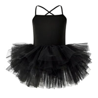 Thumbnail for Black ballet tutu dress with thin straps on a white background