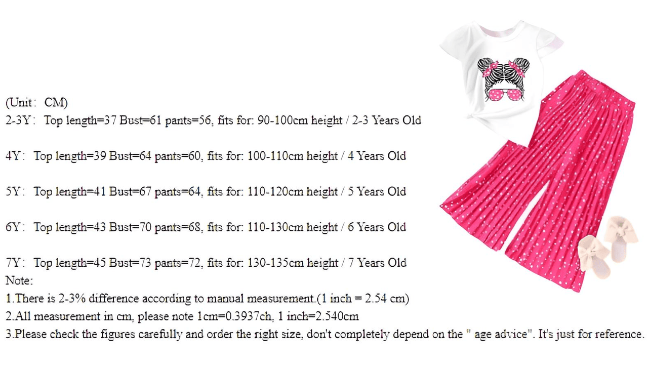 Girls Fashion Short Sleeved T-Shirt + Wide Leg Pants Casual Two-Piece Set Kids Clothes -, Outfit Sets , Drestiny , 2T, 3T, 4T, 5T, 6T, 7T, Australia, Brown, Canada, Casual Pants, Casual Shirts, Deep Pink, Girls, Green, New Zealand, Orange, Pant Sets, Short Sleeves, T-Shirts, TD, United Kingdom, United States, White, Yellow , Drestiny , www.shopdrestiny.com