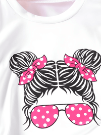 Thumbnail for Girls Fashion Short Sleeved T-Shirt + Wide Leg Pants Casual Two-Piece Set Kids Clothes -, Outfit Sets , Drestiny , 2T, 3T, 4T, 5T, 6T, 7T, Australia, Brown, Canada, Casual Pants, Casual Shirts, Deep Pink, Girls, Green, New Zealand, Orange, Pant Sets, Short Sleeves, T-Shirts, TD, United Kingdom, United States, White, Yellow , Drestiny , www.shopdrestiny.com