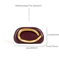 Thumbnail for Gold Closure Box Clutch Bag Women Evening Wedding Party Chic Purse Handbag, Drestiny, Clutches, Purses, United States, USA, Canada, Australia, New Zealand, United Kingdom, UK, Reddish Brown, Gold, Beige, gold handle clutch bag, gold clutch with chain, small gold clutch, shopdrestiny.com