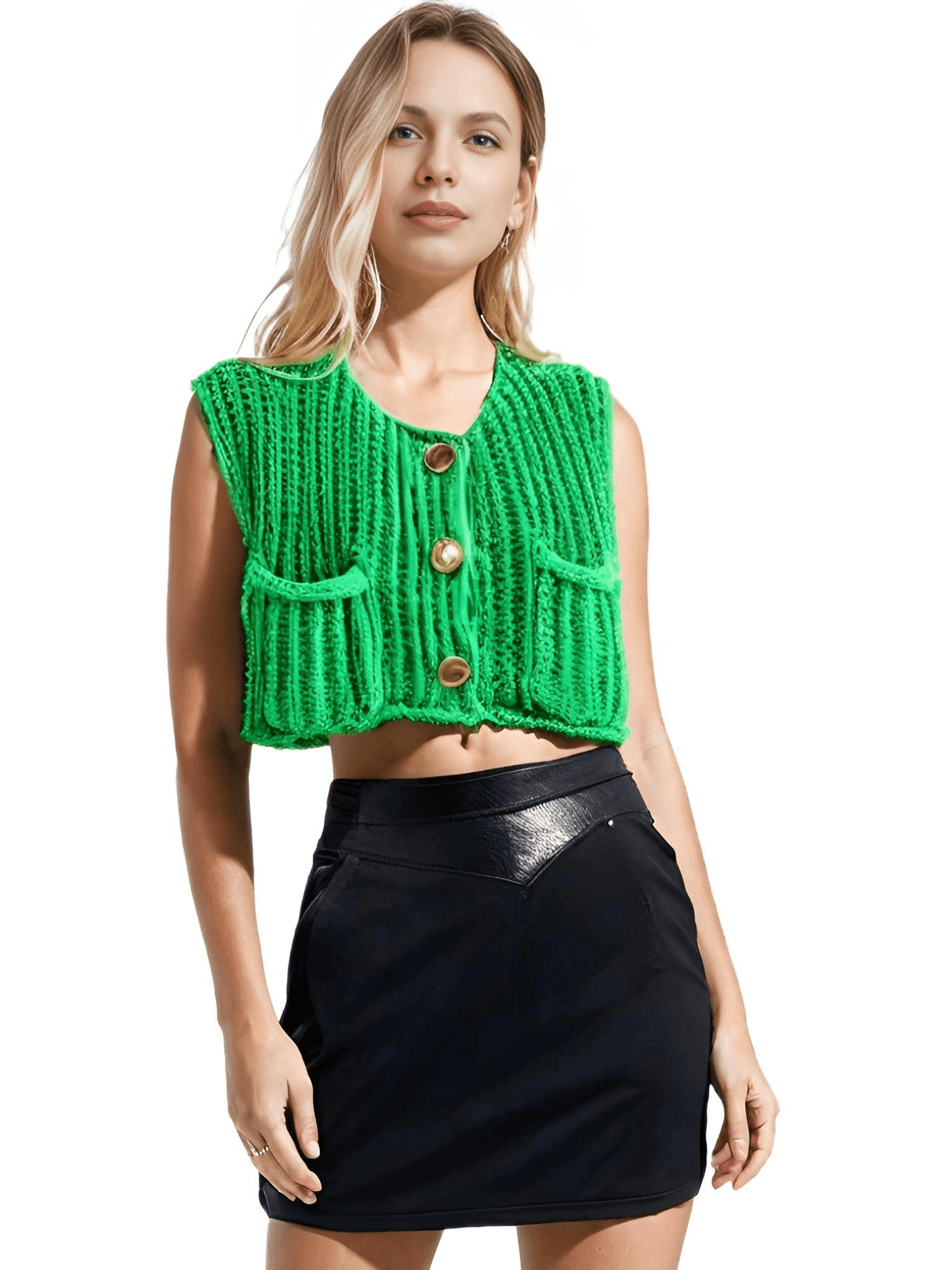 Sleeveless Crop Sweater Vest Solid Loose Casual Sweater Vest Cable Knit Sweater Vest For Women -, Vests , Drestiny , Australia, Black, Brown, Canada, Cardigans, Dark Blue, Dark Brown, Green, L, Light Blue, M, Navy, New Zealand, Off White, Olive Green, Purple, Red, S, Sleeveless, Sweater Vests, Sweaters, United Kingdom, United States, Vests, White, Yellow , Drestiny , www.shopdrestiny.com