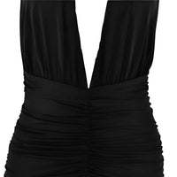 Thumbnail for Halter Deep-V Backless Maxi Dress For Women Fashion Solid Sleeveless Thigh High Split Sexy Long Dress Elegant, Drestiny, backless maxi dress summer, sexy backless maxi dresses, long backless dresses for women, backless maxi dress for wedding guest, cheap backless maxi dresses, Ankle Length Dresses, Maxi Dresses, Sleeveless, United States, USA, Canada, Australia, New Zealand, United Kingdom, UK, Brown, White, Black, shopdrestiny.com