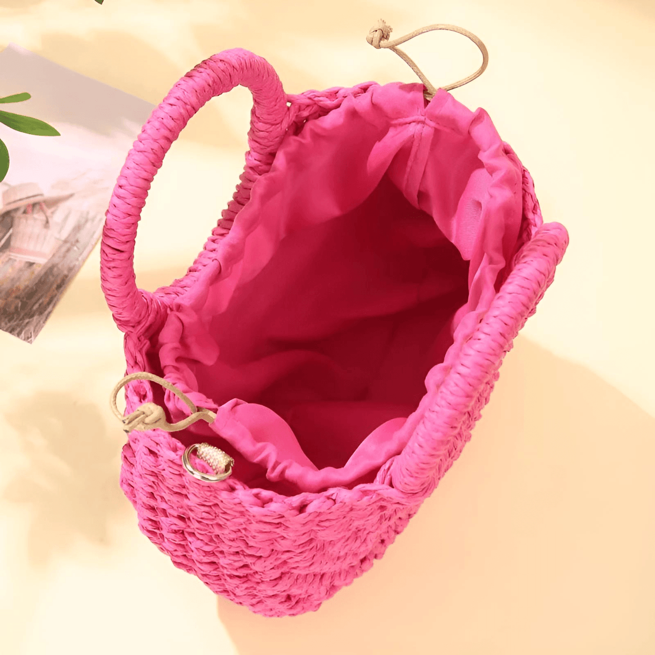 Handwoven Straw Rattan Half-Moon Beach Handbag Large Capacity Women's Summer Hollow Out Crossbody Shoulder Bag, Drestiny, 
Beach Handbags, Beach Bags, Handbags, Purses, Straw bags, crossbody bags, Khaki, Beige, Orange, Black, Hote Pink, United States, Gender_Women, USA, Canada, Australia, New Zealand, United Kingdom, UK, rattan half moon bag, straw half moon bag, wicker half moon beach bag, boho rattan bag, half moon crossbody bag, shopdrestiny.com