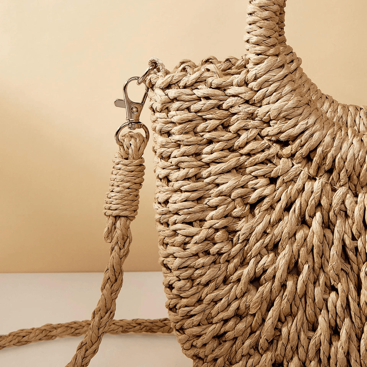 Handwoven Straw Rattan Half-Moon Beach Handbag Large Capacity Women's Summer Hollow Out Crossbody Shoulder Bag, Drestiny, 
Beach Handbags, Beach Bags, Handbags, Purses, Straw bags, crossbody bags, Khaki, Beige, Orange, Black, Hote Pink, United States, Gender_Women, USA, Canada, Australia, New Zealand, United Kingdom, UK, rattan half moon bag, straw half moon bag, wicker half moon beach bag, boho rattan bag, half moon crossbody bag, shopdrestiny.com