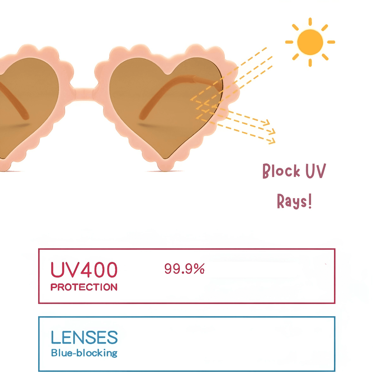 Heart Shaped Sunglasses For Children - UV 400 Eye Protection! -, Sunglasses , Drestiny , Australia, Beige, Black, Canada, Coffee, Deep Pink, Girls, Green, New Zealand, Orange, Pink, Red, Sunglasses, TD, United Kingdom, United States , Drestiny , www.shopdrestiny.com