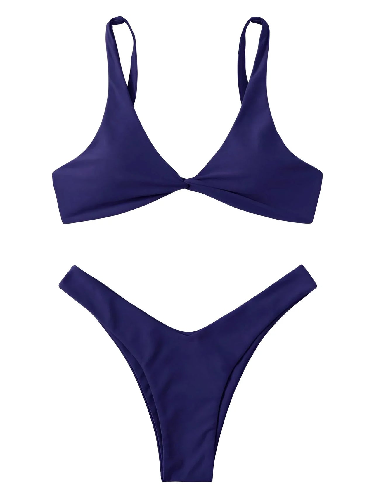 Dark Blue bikini set on a white background