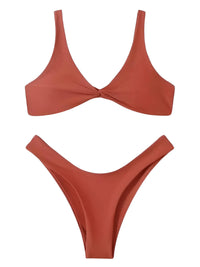 Thumbnail for Brown bikini set on a white background