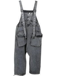 Thumbnail for High Waist Women's Denim Overalls Black Pocket Trousers New Loose Fit Pants Women Fashion Spring Autumn -, Overalls , Drestiny , Australia, Black, Blue, Casual Pants, FR, Jeans, New Zealand, Overalls, United Kingdom, United States , Drestiny , www.shopdrestiny.com