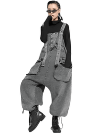 Thumbnail for High Waist Women's Denim Overalls Black Pocket Trousers New Loose Fit Pants Women Fashion Spring Autumn -, Overalls , Drestiny , Australia, Black, Blue, Casual Pants, FR, Jeans, New Zealand, Overalls, United Kingdom, United States , Drestiny , www.shopdrestiny.com