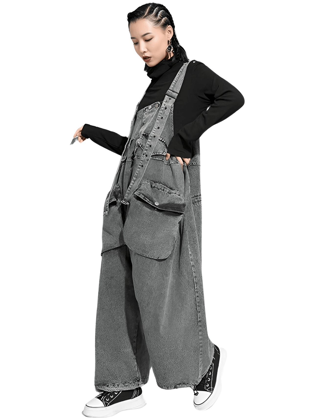 High Waist Women's Denim Overalls Black Pocket Trousers New Loose Fit Pants Women Fashion Spring Autumn -, Overalls , Drestiny , Australia, Black, Blue, Casual Pants, FR, Jeans, New Zealand, Overalls, United Kingdom, United States , Drestiny , www.shopdrestiny.com