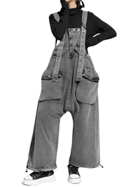 Thumbnail for High Waist Women's Denim Overalls Black Pocket Trousers New Loose Fit Pants Women Fashion Spring Autumn -, Overalls , Drestiny , Australia, Black, Blue, Casual Pants, FR, Jeans, New Zealand, Overalls, United Kingdom, United States , Drestiny , www.shopdrestiny.com