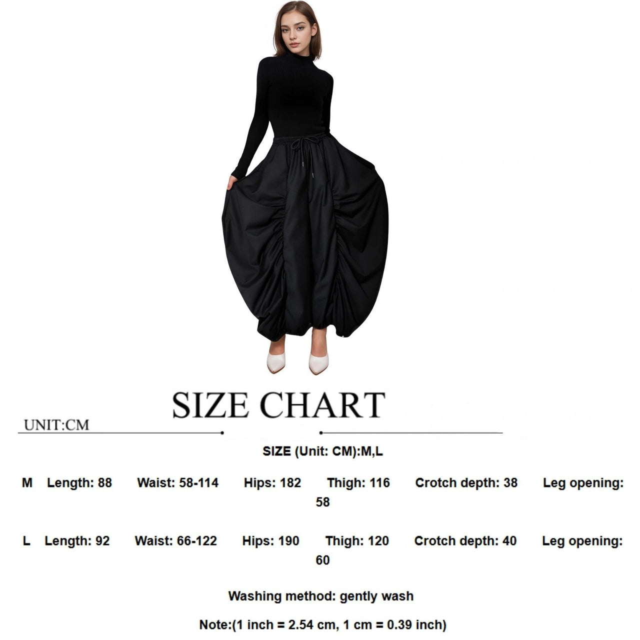 High Waist Black Wide Leg Arc Ankle Length Pants New Loose Trousers Women Fashion, black high waisted pants for women, Drestiny, black women's pants, Casual Pants, Dress Pants, Women's Dress Pants, United States, Australia, New Zealand, United Kingdom, 
black dress pants for women, Black, M, L, shopdrestiny.com