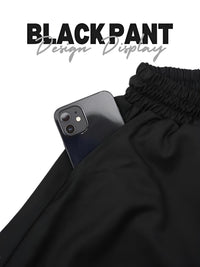 Thumbnail for High Waist Black Wide Leg Arc Ankle Length Pants New Loose Trousers Women Fashion, black high waisted pants for women, Drestiny, black women's pants, Casual Pants, Dress Pants, Women's Dress Pants, United States, Australia, New Zealand, United Kingdom, 
black dress pants for women, Black, M, L, shopdrestiny.com