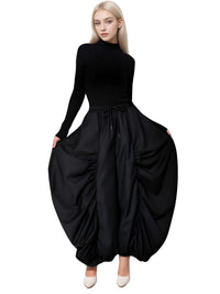 Thumbnail for High Waist Black Wide Leg Arc Ankle Length Pants New Loose Trousers Women Fashion, black high waisted pants for women, Drestiny, black women's pants, Casual Pants, Dress Pants, Women's Dress Pants, United States, Australia, New Zealand, United Kingdom, 
black dress pants for women, Black, M, L, shopdrestiny.com