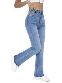 Thumbnail for High Waist Denim Jeans For Women - Women's Hot Jeans, Jeans, Drestiny, Casual Pants, XS, S, M, L, XL, XXL, United States, USA, Canada, Australia, New Zealand, United Kingdom, UK, Light Blue, 2, 4, 6, 8, 10, 12, 14, high waisted jeans, womens high rise jeans, denim high waist, best high waisted jeans, high waist boot cut jeans, shopdrestiny.com