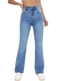 Thumbnail for High Waist Denim Jeans For Women - Women's Hot Jeans, Jeans, Drestiny, Casual Pants, XS, S, M, L, XL, XXL, United States, USA, Canada, Australia, New Zealand, United Kingdom, UK, Light Blue, 2, 4, 6, 8, 10, 12, 14, high waisted jeans, womens high rise jeans, denim high waist, best high waisted jeans, high waist boot cut jeans, shopdrestiny.com