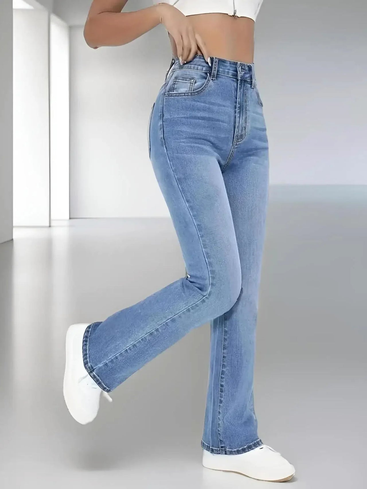 High Waist Denim Jeans For Women - Women's Hot Jeans, Jeans, Drestiny, Casual Pants, XS, S, M, L, XL, XXL, United States, USA, Canada, Australia, New Zealand, United Kingdom, UK, Light Blue, 2, 4, 6, 8, 10, 12, 14, high waisted jeans, womens high rise jeans, denim high waist, best high waisted jeans, high waist boot cut jeans, shopdrestiny.com