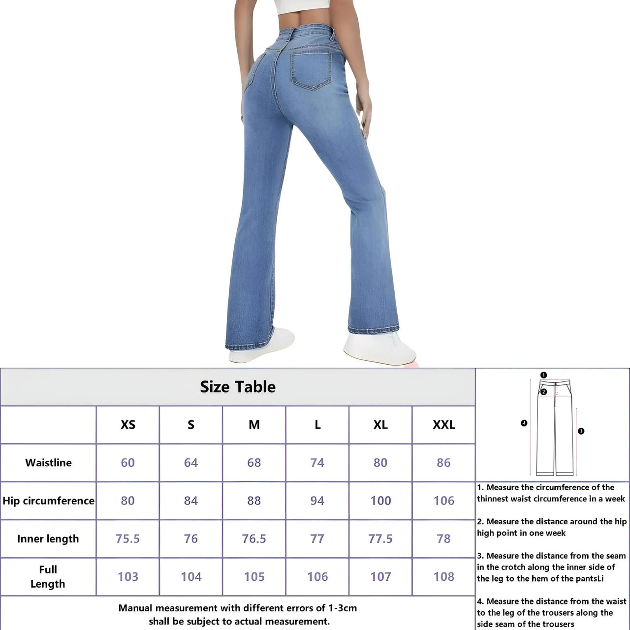 High Waist Denim Jeans For Women - Women's Hot Jeans, Jeans, Drestiny, Casual Pants, XS, S, M, L, XL, XXL, United States, USA, Canada, Australia, New Zealand, United Kingdom, UK, Light Blue, 2, 4, 6, 8, 10, 12, 14, high waisted jeans, womens high rise jeans, denim high waist, best high waisted jeans, high waist boot cut jeans, shopdrestiny.com