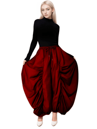 Thumbnail for High Waist Black Wide Leg Arc Ankle Length Pants New Loose Trousers Women Fashion, black high waisted pants for women, Drestiny, black women's pants, Casual Pants, Dress Pants, Women's Dress Pants, United States, Australia, New Zealand, United Kingdom, Wine Red, Red,
black dress pants for women, Black, M, L, shopdrestiny.com