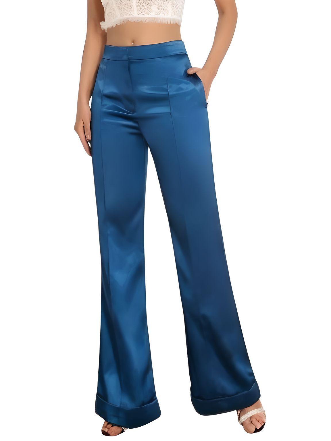 High Waist Women's Flare Leg Satin Pants Elegant Luxury Elegant Spring and Autumn Pants For Women -, Pants , Drestiny , Australia, Black, Blue, Canada, Casual Pants, Dark Green, Deep Pink, Dress Pants, Fuchsia, Green, L, M, New Zealand, Purple, S, United Kingdom, United States, Wine Red, XL, XS, XXL , Drestiny , www.shopdrestiny.com