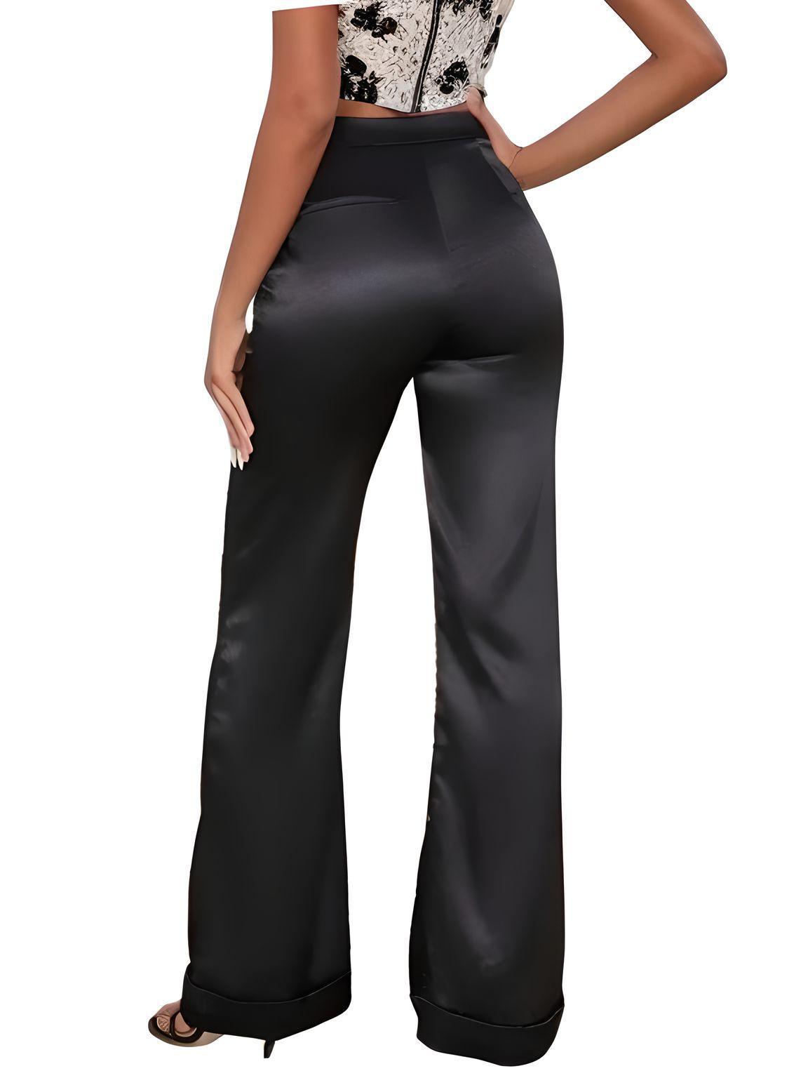 High Waist Women's Flare Leg Satin Pants Elegant Luxury Elegant Spring and Autumn Pants For Women -, Pants , Drestiny , Australia, Black, Blue, Canada, Casual Pants, Dark Green, Deep Pink, Dress Pants, Fuchsia, Green, L, M, New Zealand, Purple, S, United Kingdom, United States, Wine Red, XL, XS, XXL , Drestiny , www.shopdrestiny.com