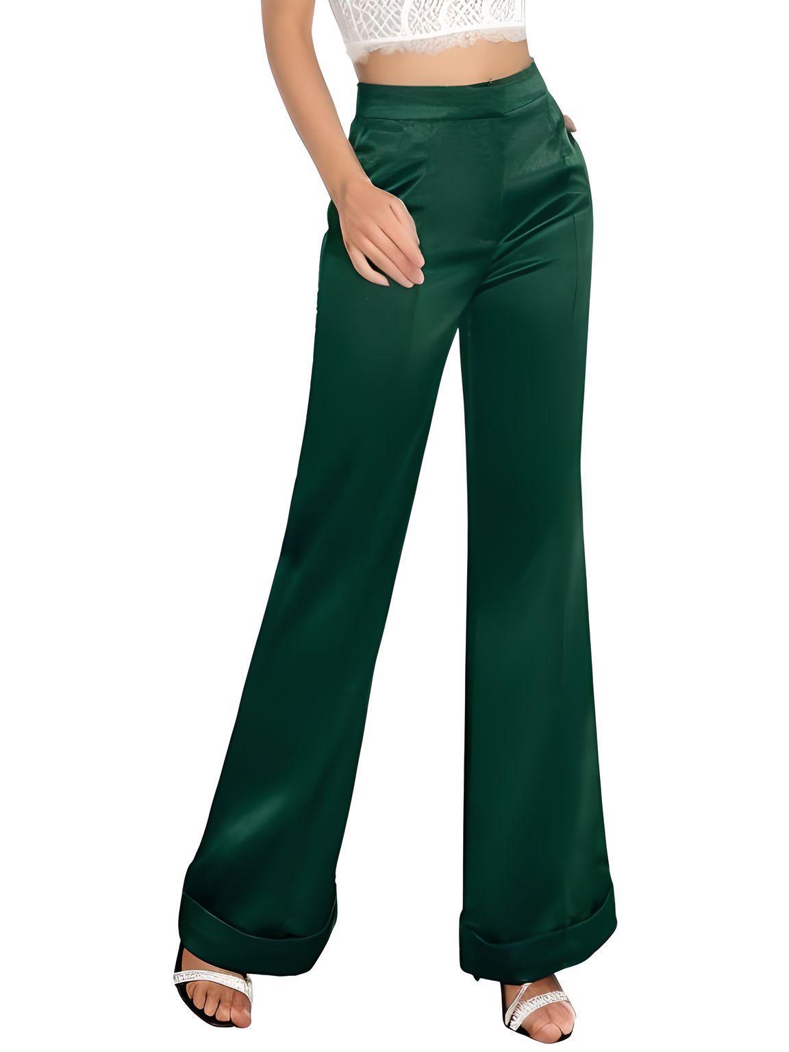 High Waist Women's Flare Leg Satin Pants Elegant Luxury Elegant Spring and Autumn Pants For Women -, Pants , Drestiny , Australia, Black, Blue, Canada, Casual Pants, Dark Green, Deep Pink, Dress Pants, Fuchsia, Green, L, M, New Zealand, Purple, S, United Kingdom, United States, Wine Red, XL, XS, XXL , Drestiny , www.shopdrestiny.com