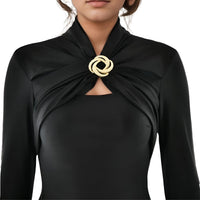 Thumbnail for Hollow Out Long Sleeve Sexy Maxi Dress For Women Autumn Winter Metal Buckle Ruched Slit Long Dress Elegant, Drestiny, Maxi Dresses, Ankle Length Dresses, Brown Dresses, Long Sleeves, Long Sleeve Dresses, United States, Canada, Australia, New Zealand, United Kingdom, S, M, L, Brown, Dark Brown, Green Dresses, Green, Black Dresses, Black, Khaki, Khaki Dresses, 4, 6, 8, 10, shopdrestiny.com