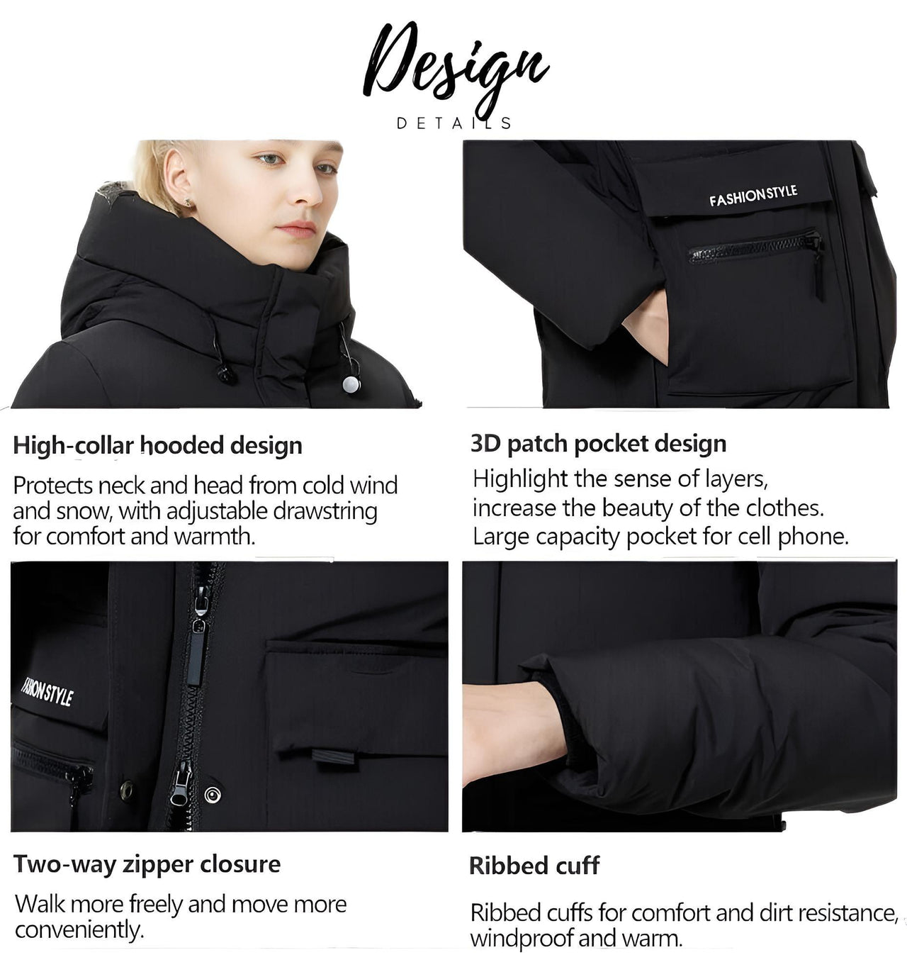 ICEbear Women's Long Winter Jacket With Big Pockets -, Coats , Drestiny , Australia, Beige, Black, Canada, Coats, Green, Grey, L, Light Brown, M, New Zealand, United Kingdom, United States, XL, XXL, XXXL , Drestiny , www.shopdrestiny.com