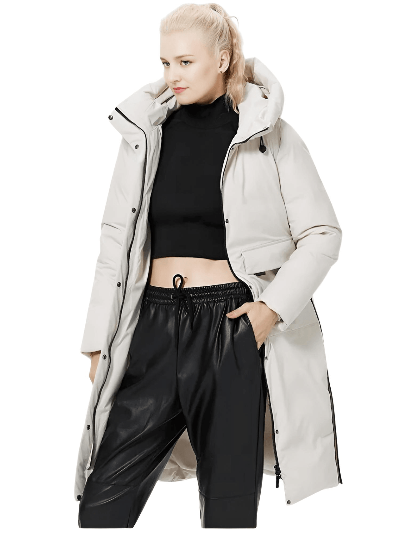 ICEbear Women's Long Winter Jacket With Big Pockets -, Coats , Drestiny , Australia, Beige, Black, Canada, Coats, Green, Grey, L, Light Brown, M, New Zealand, United Kingdom, United States, XL, XXL, XXXL , Drestiny , www.shopdrestiny.com