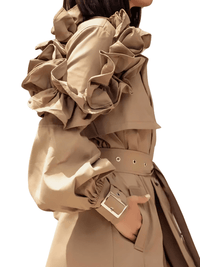 Thumbnail for Black Khaki Long Trench Coat Women's Belt Elegant Chic Stylish Luxury Clothes Runway Fashion -, Coat , Drestiny , Australia, Black, Canada, Coats, Khaki, L, M, New Zealand, S, Trench Coats, United Kingdom, United States, XL, XXL , Drestiny , www.shopdrestiny.com