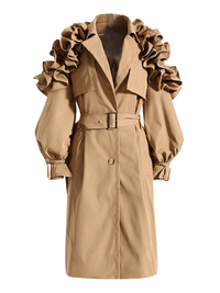 Thumbnail for Black Khaki Long Trench Coat Women's Belt Elegant Chic Stylish Luxury Clothes Runway Fashion -, Coat , Drestiny , Australia, Black, Canada, Coats, Khaki, L, M, New Zealand, S, Trench Coats, United Kingdom, United States, XL, XXL , Drestiny , www.shopdrestiny.com