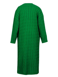 Thumbnail for Knit Women's Extra Long Cardigan With Pockets