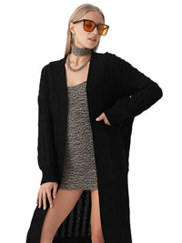 Thumbnail for Knit Women's Extra Long Cardigan With Pockets