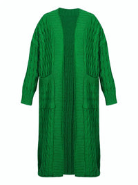 Thumbnail for Knit Women's Extra Long Cardigan With Pockets