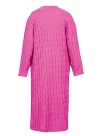 Thumbnail for Knit Women's Extra Long Cardigan With Pockets -, Cardigans , Drestiny , 4XL, 5XL, Apricot, Australia, Black, Cardigans, Deep Pink, Green, Grey, New Zealand, Orange, Red, Sweaters, United Kingdom, United States, XL, XXL, XXXL, Yellow , Drestiny , www.shopdrestiny.com