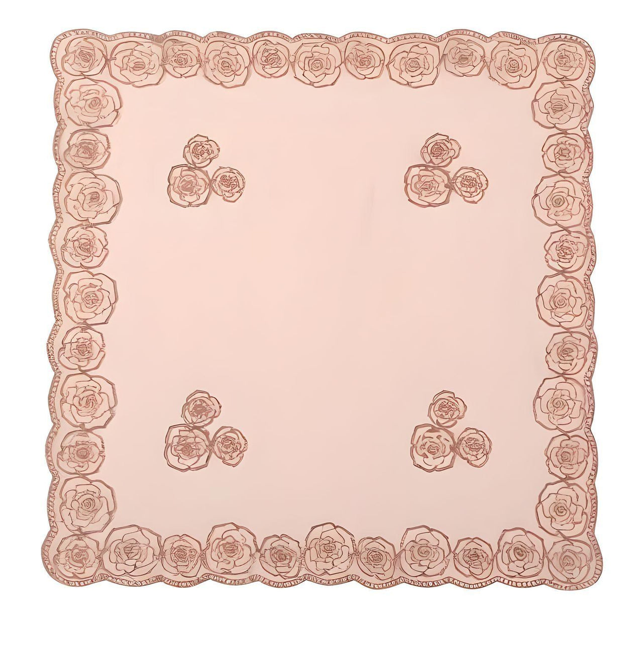 Lace Square Bandana Scarves Style Rock Embroidery Floral Headband Net See Through Headscarf