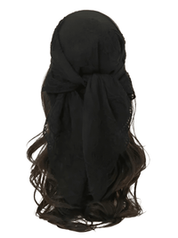 Thumbnail for Lace Square Bandana Scarves Style Rock Embroidery Floral Headband Net See Through Headscarf