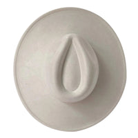 Thumbnail for Light gray wide-brimmed hat on a white background